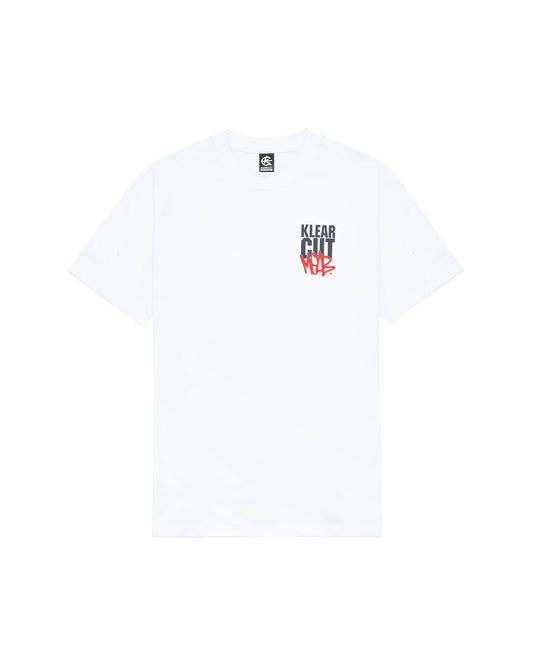 KC Melb Stacked tee- White