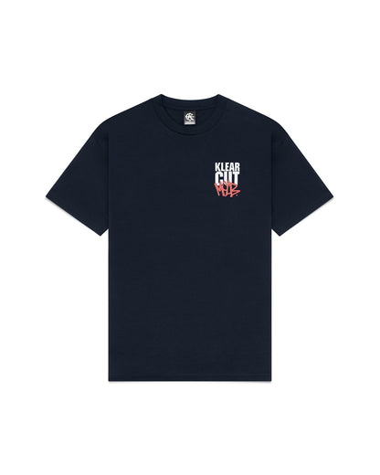 KC Melb Stacked tee- Navy