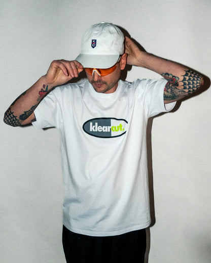 Neon Green Tee - White
